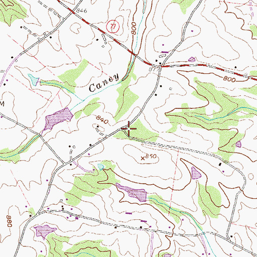 Topographic Map of Viola School (historical), GA