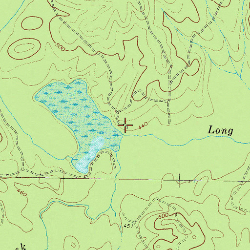 Topographic Map of Amos Mill (historical), GA