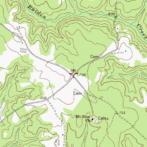 Topographic Map of Bowling Green (historical), GA