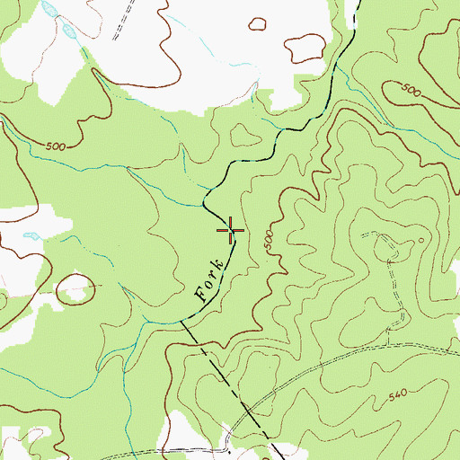 Topographic Map of Clarks Mineral Spring, GA