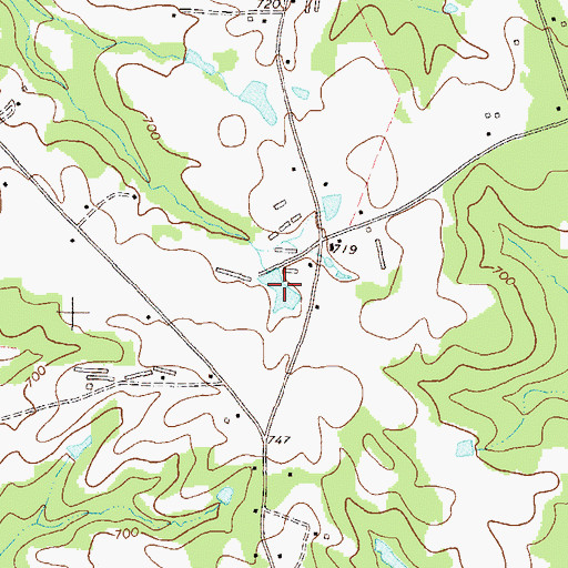 Topographic Map of Devils Pond, GA