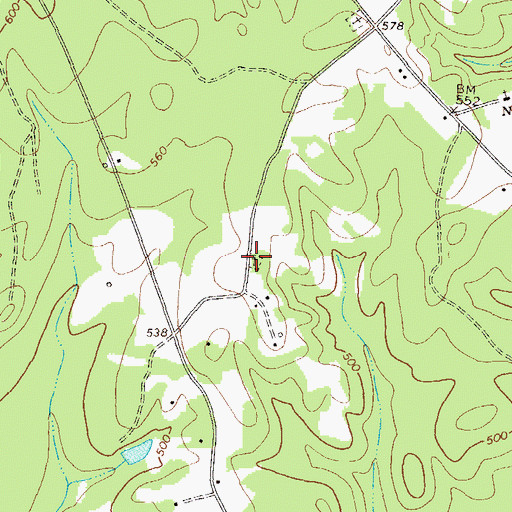 Topographic Map of Earl Bolton Cemetery, GA