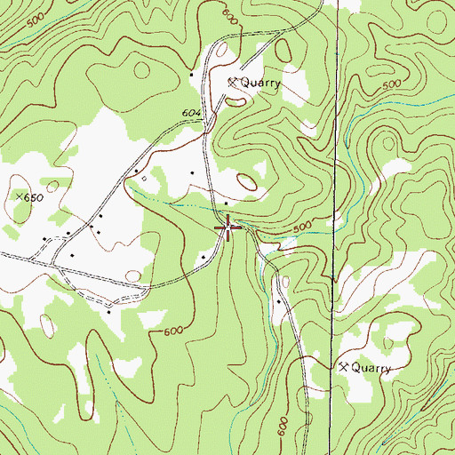 Topographic Map of Echols Mill, GA
