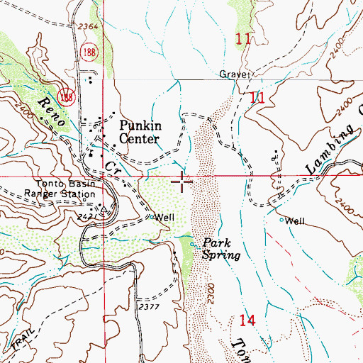Topographic Map of Reno Creek, AZ