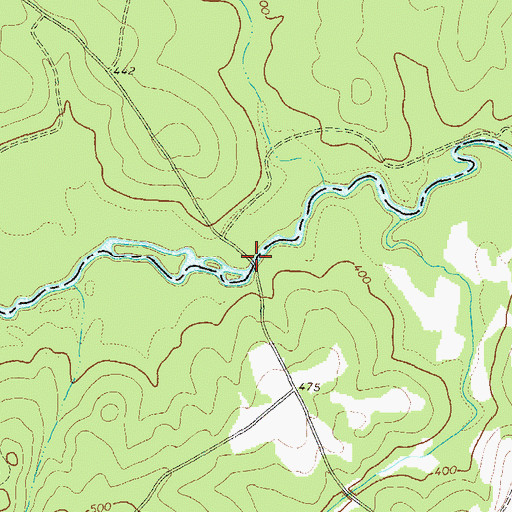 Topographic Map of Gunnells Bridge, GA