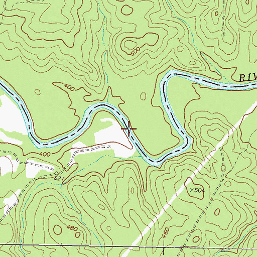 Topographic Map of Jones Ferry (historical), GA