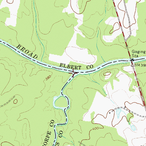 Topographic Map of Kennedys Gate, GA