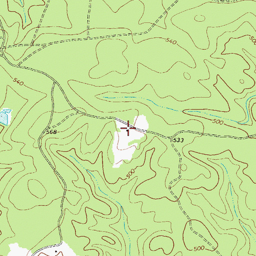 Topographic Map of Locust Grove Church (historical), GA