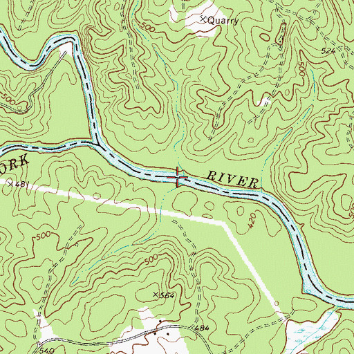 Topographic Map of Martins Ferry (historical), GA