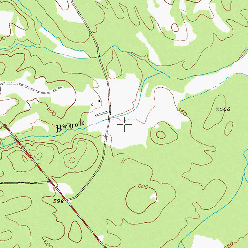 Topographic Map of Milner Cemetery, GA