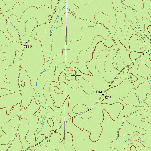 Topographic Map of Morgan Mine, GA