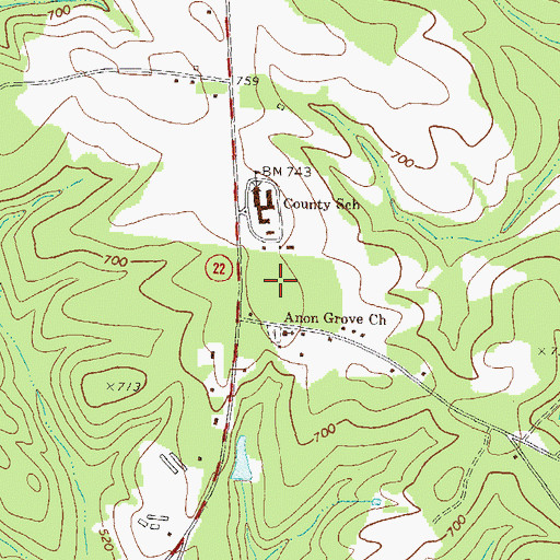 Topographic Map of Oglethorpe County Elementary School, GA