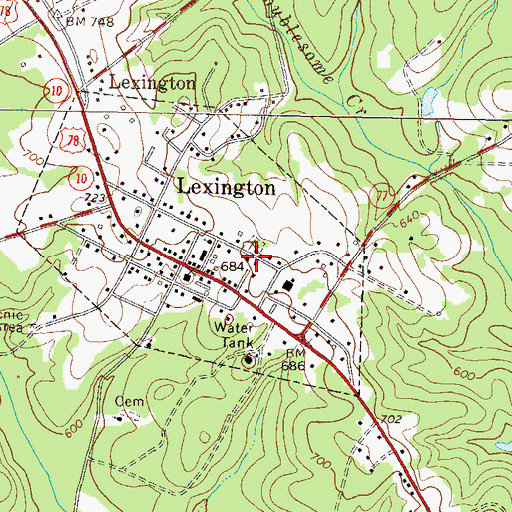 Topographic Map of Presbyterian Theological Seminary (historical), GA