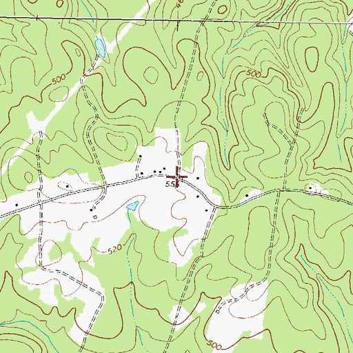 Topographic Map of Sycorax (historical), GA