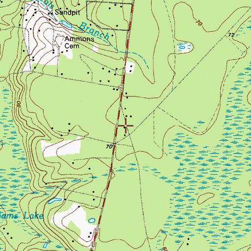 Topographic Map of Christian Fellowship Church, GA