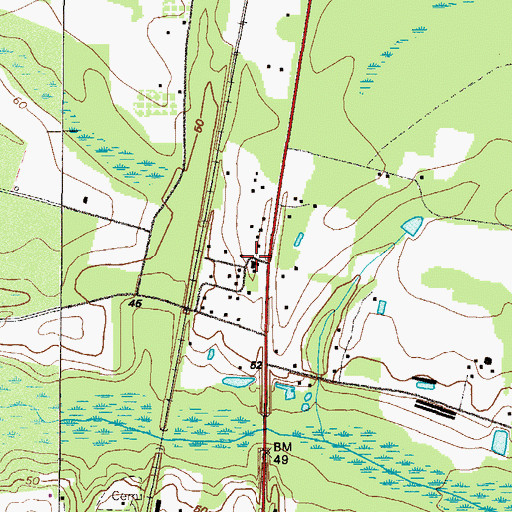 Topographic Map of Grace Church, GA