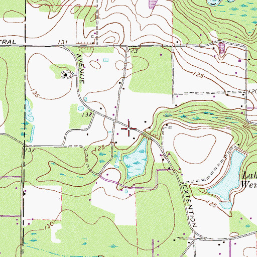 Topographic Map of Marantha Church, GA
