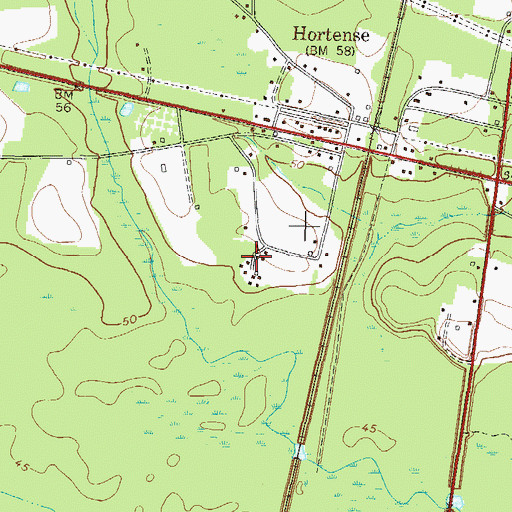 Topographic Map of Tabernacle Camp Ground, GA