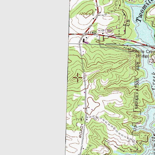 Topographic Map of Fox Hill, GA