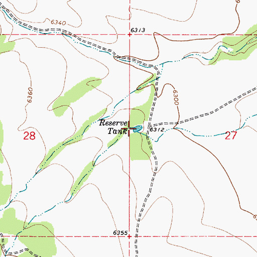 Topographic Map of Reserve Tank, AZ