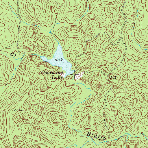 Topographic Map of Pumpkinvine Creek Structure Number Eight Dam, GA