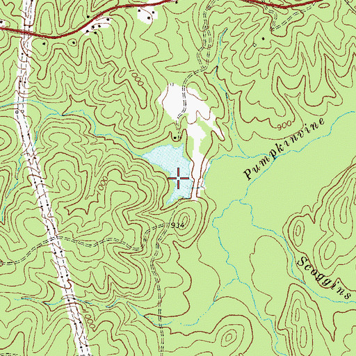 Topographic Map of Pumpkinvine Creek Structure Number 10 Dam, GA