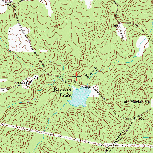 Topographic Map of Pumpkinvine Creek Structure Number 16 Dam, GA