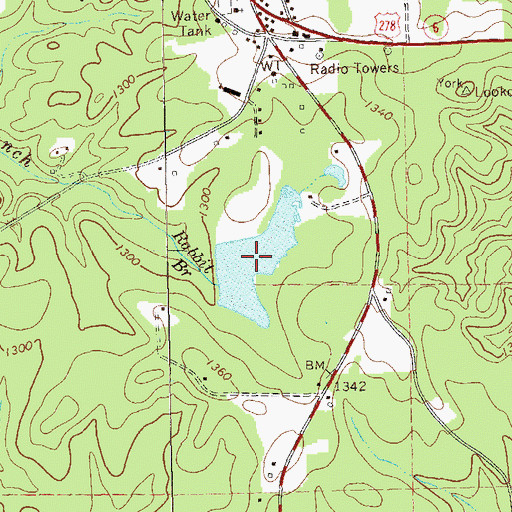Topographic Map of Jones Lake, GA