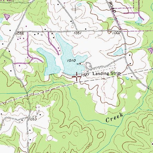 Topographic Map of Jones Lake Dam, GA