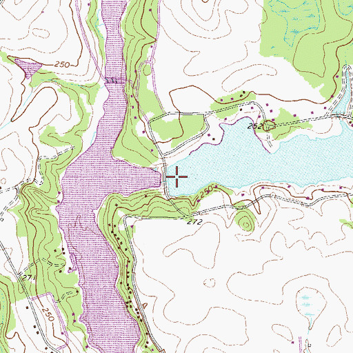 Topographic Map of Thunder Springs Lake Dam, GA