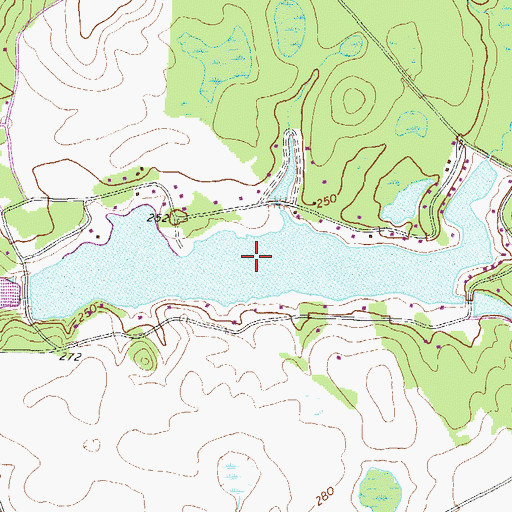 Topographic Map of Thunder Springs Lake, GA