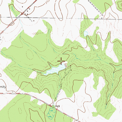 Topographic Map of Hogan Lake Dam, GA