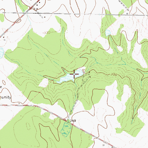 Topographic Map of McDonald and Segars Lake, GA
