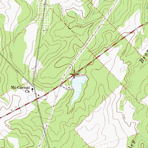 Topographic Map of Malone Lake Dam, GA