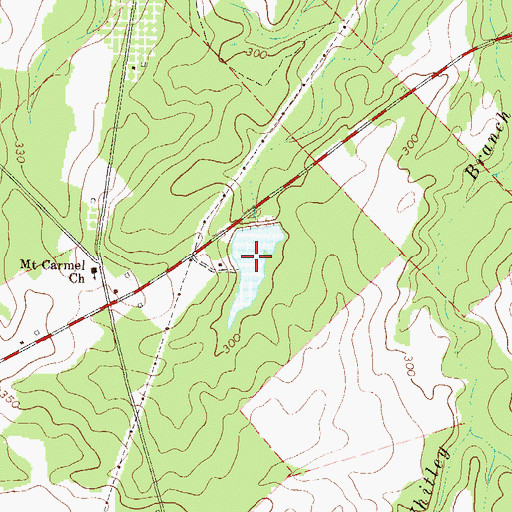 Topographic Map of Malone Lake, GA