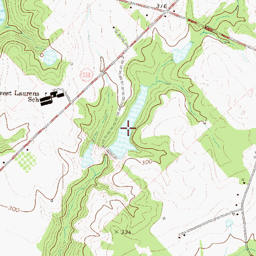 Topographic Map of McLees Lake, GA