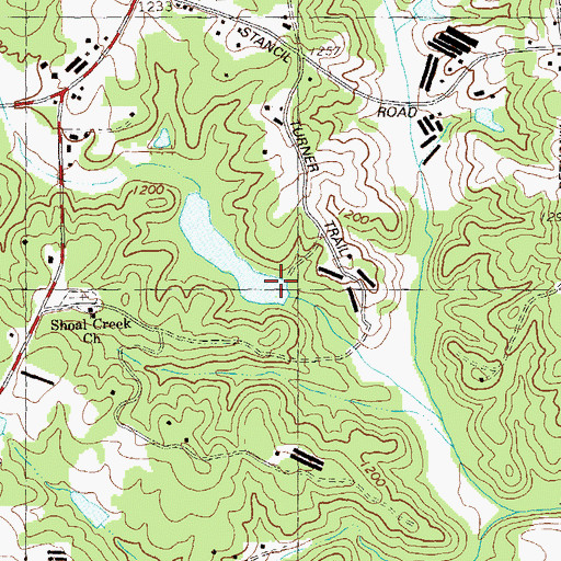 Topographic Map of Sharp Mountain Creek Structure Number Five Dam, GA