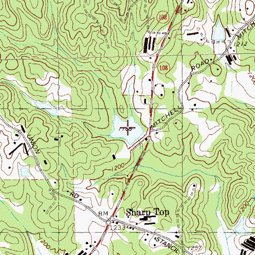 Topographic Map of Moore Lake, GA