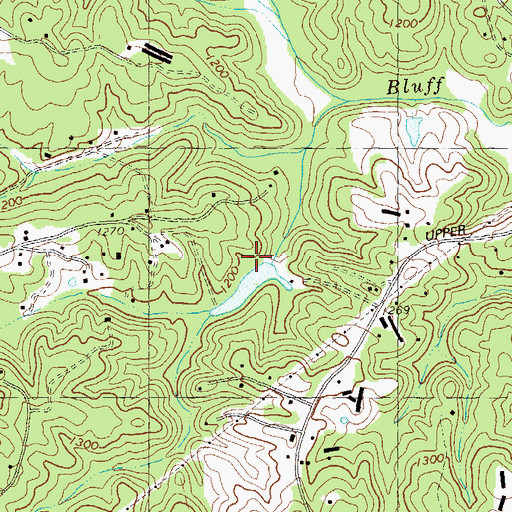 Topographic Map of Sharp Mountain Creek Structure Number Seven Dam, GA