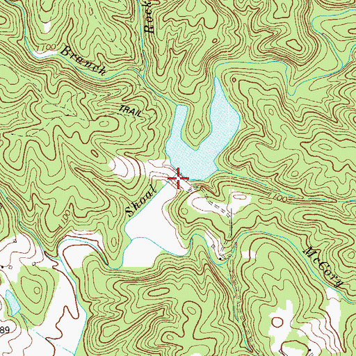 Topographic Map of Stamp Shoal Creek Structure Number One Dam, GA