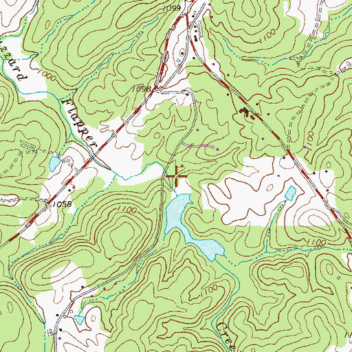 Topographic Map of Mill Canton Structure Number Three Dam, GA