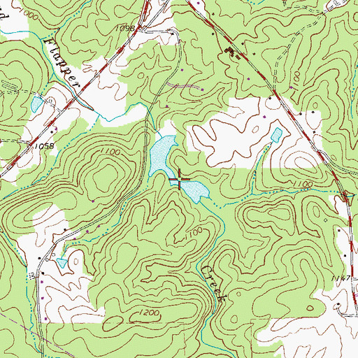 Topographic Map of Ball Lake, GA