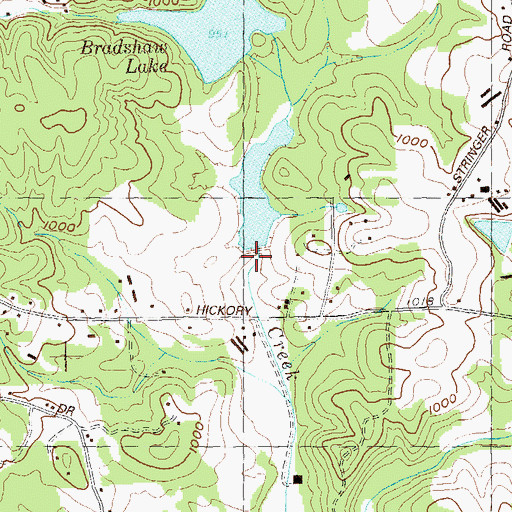 Topographic Map of Mill Canton Creek Structure Number Six Dam, GA