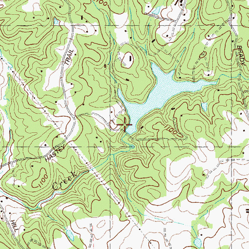 Topographic Map of Mill Canton Creek Structure Number Seven Dam, GA