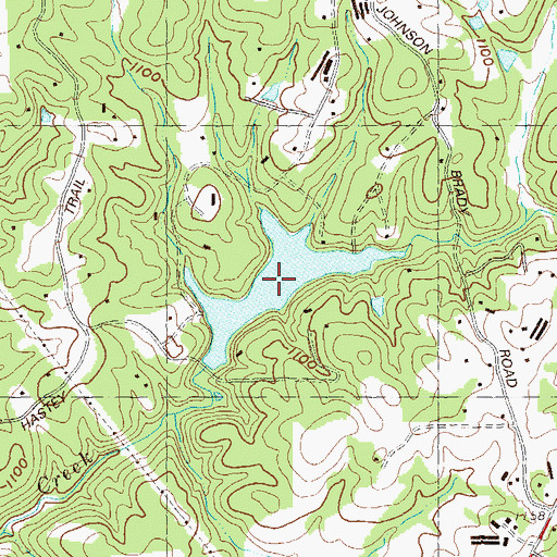 Topographic Map of Garrison Lake, GA