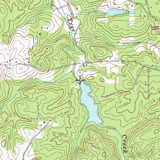 Topographic Map of Mill Canton Structure Number Eight Dam, GA