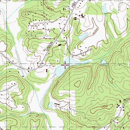 Topographic Map of Lusk Lake, GA
