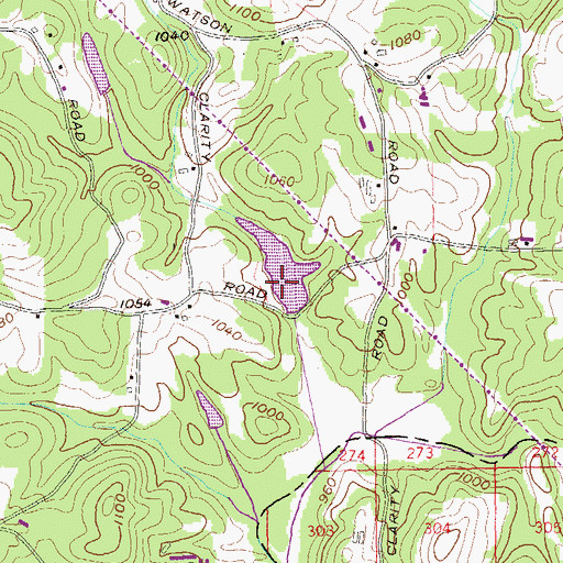 Topographic Map of Little River-Coosa River Watershed Dam Number 17, GA