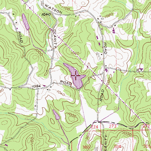 Topographic Map of Statham Lake, GA