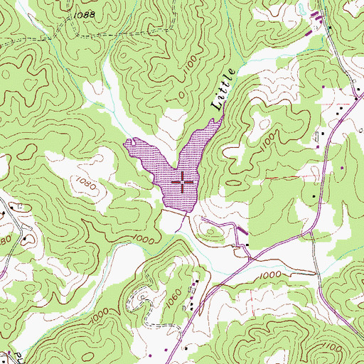 Topographic Map of Little River-Coosa River Watershed Dam Number 21, GA